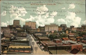 Atlanta Georgia GA Bird's Eye View c1910 Vintage Postcard