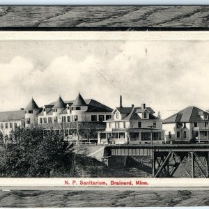 c1910s Brainerd, MN Northern Pacific Railway NP Sanitarium Bridge Bloom Bro A153