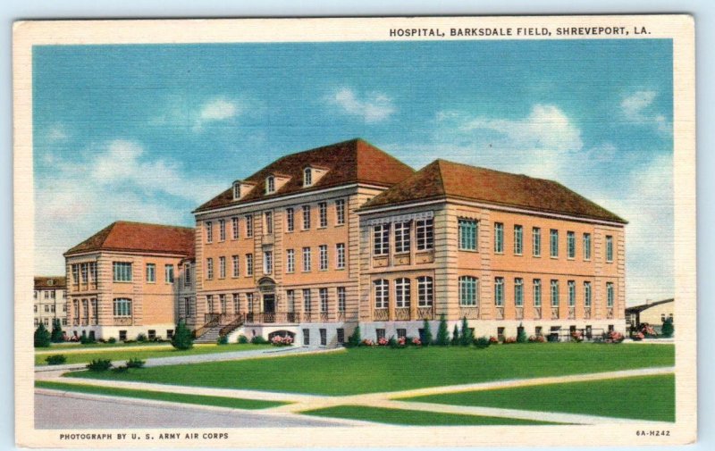 3 Postcards SHREVEPORT, LA ~ WWII Military BARKSDALE FIELD Barracks Officer Club