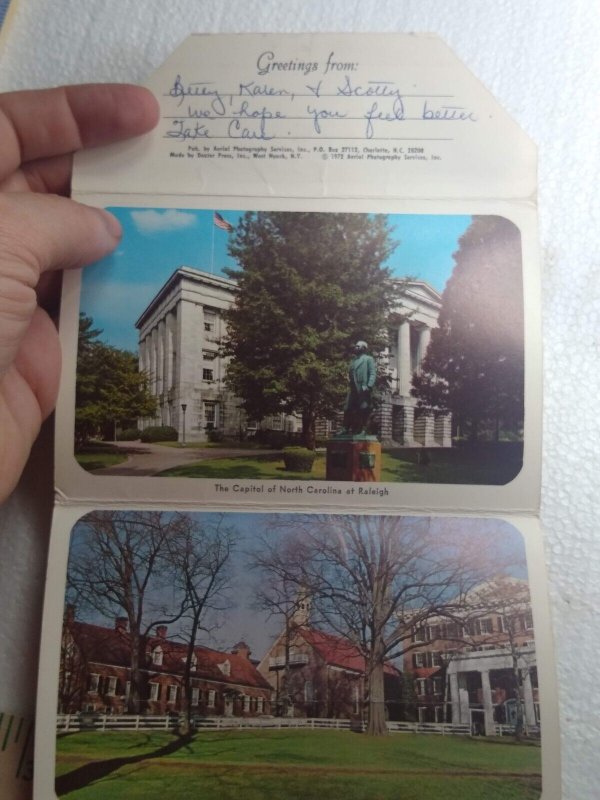 Postcard Folder Where the Blue Ridge Park and Smokies Meet, North Carolina