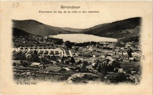 CPA GÉRARDMER Panorama du Lac de la ville et des casernes (402475)