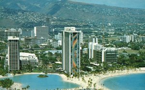 Vintage Postcard Hilton Hawaiian Village Hotel Complex Rainbow Tower Waikiki HI 