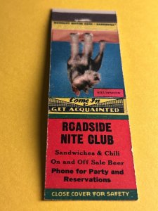 Vintage Matchbook Cover Roadside Nite Club  MB182