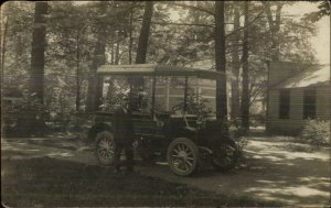 Old Covered Truck - Clarion PA Written on Back c1910 Real Photo Postcard