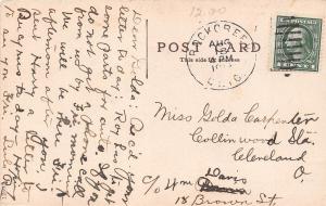 Ohio Postcard 1914 ROCK CREEK North Main Street Homes Ashtabula County 