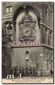 Paris - 1 - Clock Courthouse Old Postcard