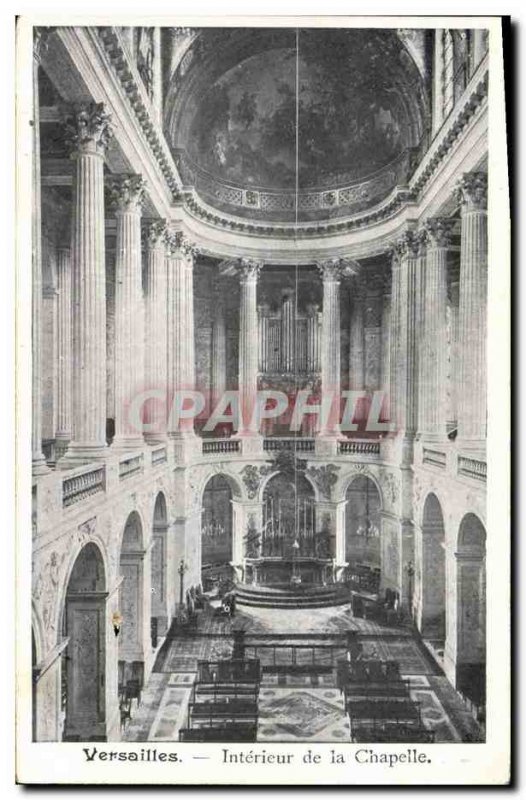 Postcard Old Organ Versailles Interior of the Chapel