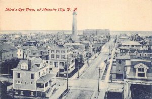 BIRD'S-EYE VIEW OF ATLANTIC CITY NEW JERSEY POSTCARD (c. 1910)