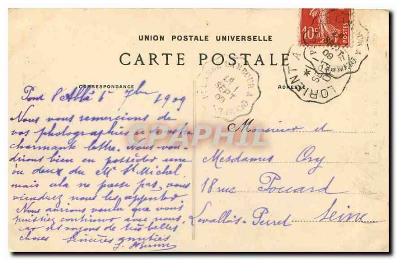 Postcard Old Saint Guenole Penmarch Wave Study breaking has the Monk Roche