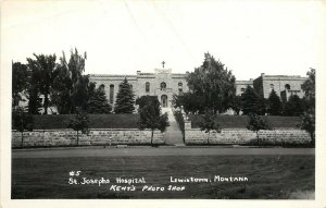 RPPC Postcard #5 St. Joseph's Hospital, Lewistown MT, Kent's Photo Shop