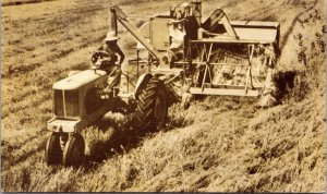 Postcard Allis Chalmers Model 60 All-Crop Harvester in Milwaukee, Wisconsin