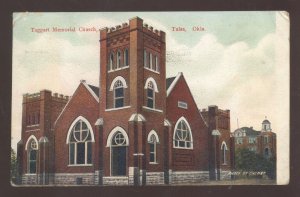 TULSA OKLAHOMA TAGGART MEMORIAL CHURCH BUILDING VINTAGE POSTCARD 1909