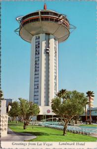 Landmark Hotel Greetings from Las Vegas Nevada NV Unused Vintage Postcard D51