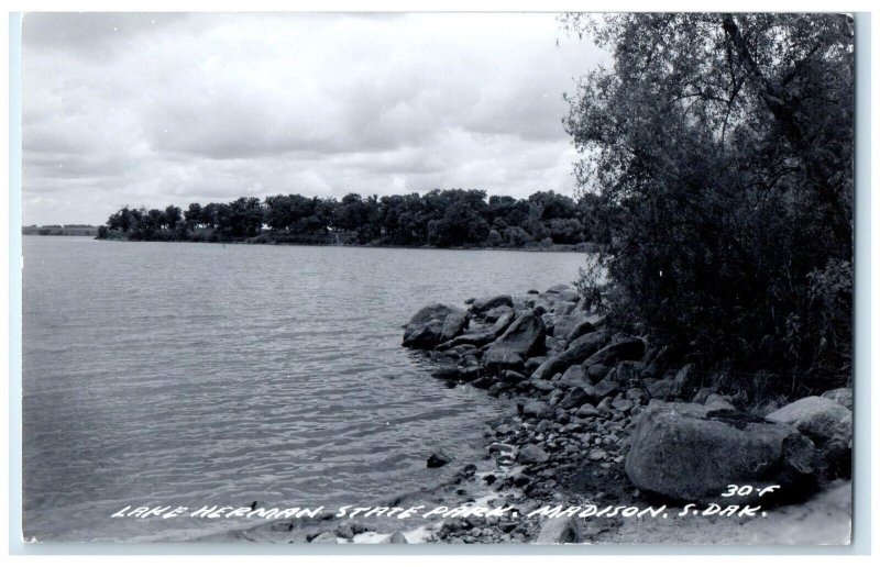 c1950's Lake Herman State Park Madison South Dakota SD RPPC Photo Postcard