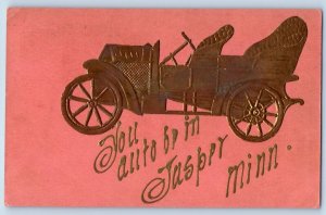 Jasper Minnesota Postcard You Auto Be In Classic Car 1908 Vintage Antique Posted