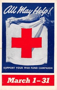 All May Help American National Red Cross 1950 Fund Campaign Unused 