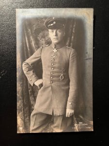 Mint Germany Luftwaffe Fighter Ace RPPC Portrait Postcard Hauptmann Boelcke