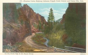 Canon City Colorado Phantom Canon Highway Linen Postcard Unused