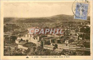 Old Postcard Panorama Lyon Vaise on the Saone and Serin