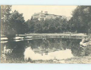 old rppc REFLECTION OF BUILDING ON WATER country of Mexico HM2071