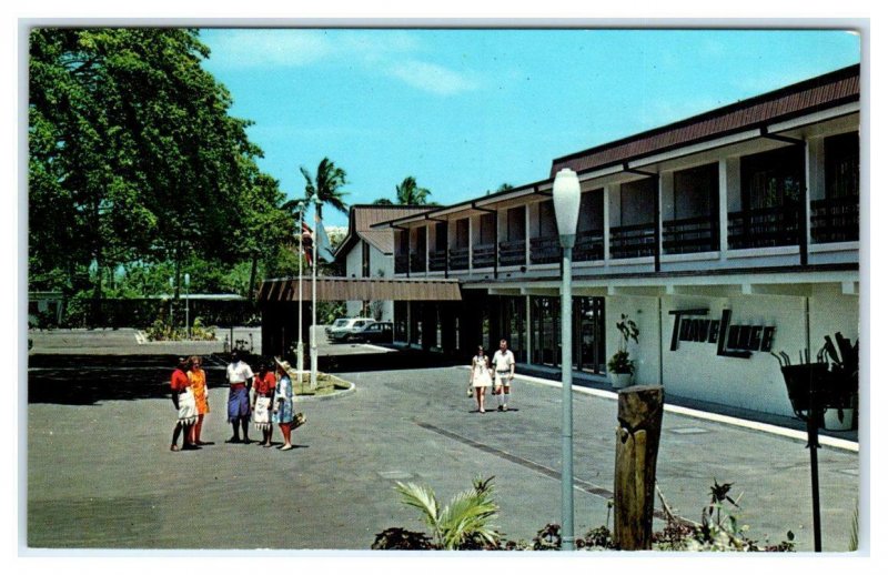 SUVA CITY, FIJI ~ Roadside TRAVELODGE HOTEL ca 1960s-70s Postcard