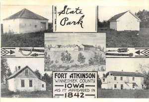 RPPC STATE PARK FORT ATKINSON IOWA STUDIO REAL PHOTO POSTCARD (c. 1940s)