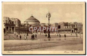 Postcard Old Napoli Piazza Plebiseito