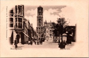 Netherlands Utrecht Mariaplaats Vintage Postcard 09.65