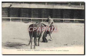 Old Postcard Bulls Bullfight Race Toreador profiling when wearing the & # 39e...