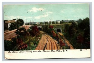 Vintage 1909 Postcard - Sea Beach Line Crossing 64th Tunnel Bay Ridge New York