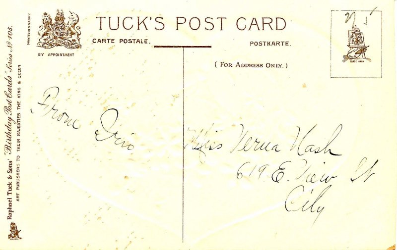 Greeting - Birthday                (Tuck Series 105)