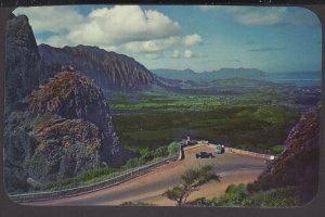 Hawaii Pali View from Nuuanu lookout Pali Oahu and the blue Pacific ~ Chrome