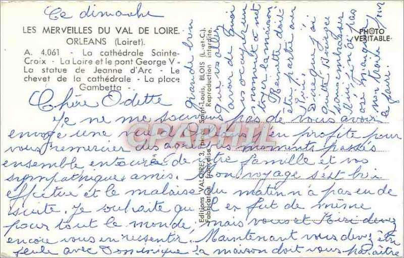 Old Postcard Souvenir Orl�ans