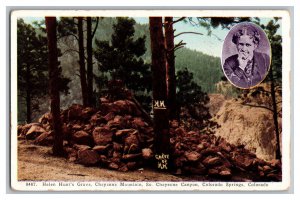 Helen Hunt's Grave Cheyenne Mountain Colorado Springs Colorado Postcard