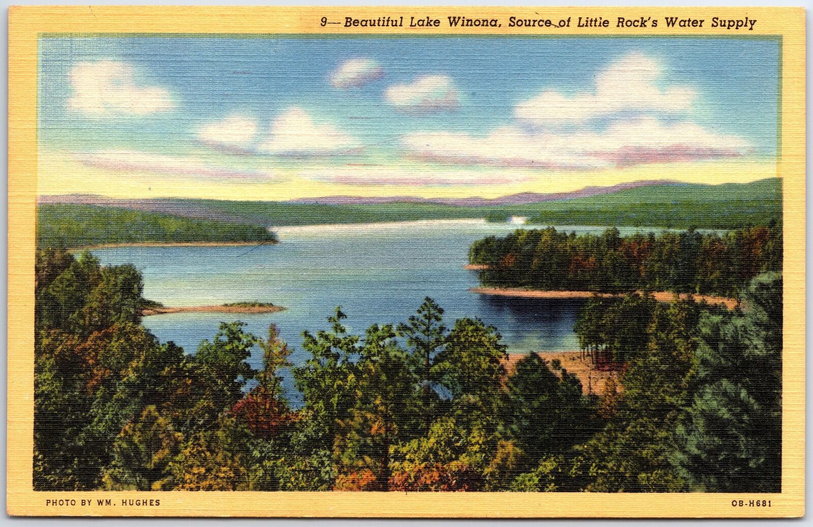 Vintage Postcard Lake Winona the Source of Little Rock Arkansas' Water