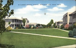 Waco TX Texas McCloskey General Hospital Retraining c1930-50s Vintage Postcard