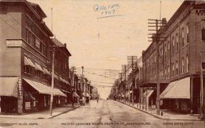 Anderson Indiana Main Street Looking North Antique Postcard J46794