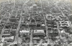 1950's RPPC Postcard Aerial View Of Brown Campus Providence RI