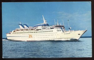 h2295 - Flagship STARWARD Postcard 1960s Norwegian Caribbean Line