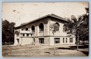 Madison South Dakota SD Postcard RPPC Photo Gymnasium Normal School Building