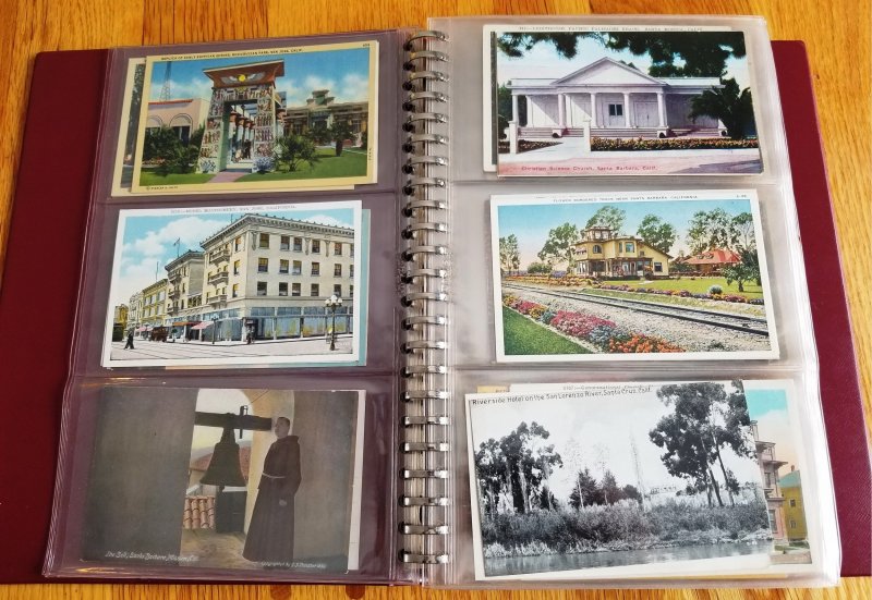 180 Vintage Post Cards in Post Card Album #1