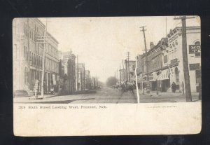 FREMONT NEBRASKA DOWNTOWN MAIN STREET SCENE VINTAGE POSTCARD 1908