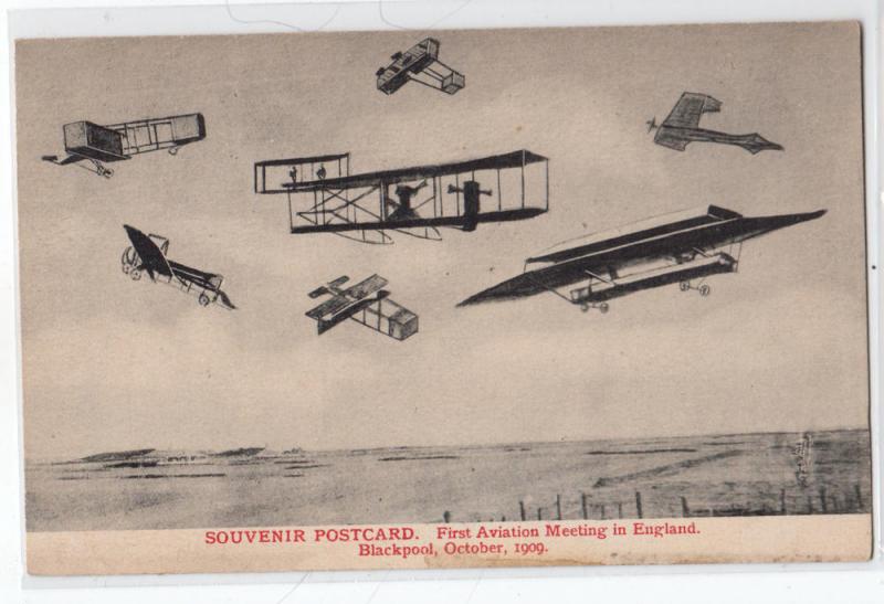 Souvenir Postcard, First Aviation Meeting in England