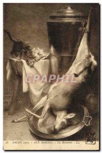 Old Postcard Salon 1907 Germany Braconne Cat Hunting