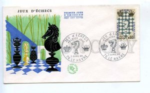 419224 FRANCE 1966 year chess tournament Havre First Day COVER