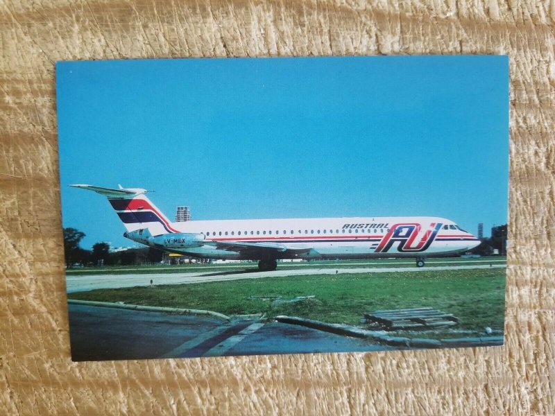 AUSTRAL BAC ONE ELEVEN 518 FG.VTG AIRCRAFT POSTCARD*P27