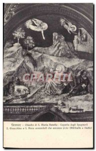 Old Postcard Firenze Chiosto Maria Novella Cappella Degli Spagnuoli