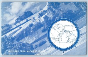 Mackinac Island Michigan Postcard Greetings Chicago Duluth Transit Company 1940