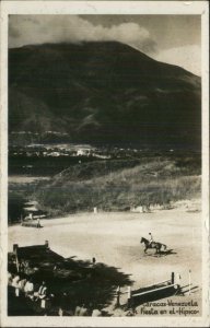 Caracas - Fiesta en el Hipico Real Photo Postcard - Venezuela