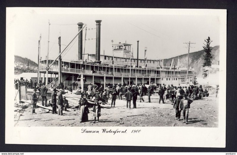 Dawson (Yukon) Dawson Waterfront 1900 ship dock 1950s? RPPC real photo postcard